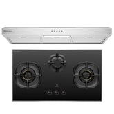 90CM BUNDLE: ECF9214X SLIMLINE HOOD & EHG9350 3-BURNER GAS HOB