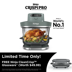 AS101 CRISPI PRO GLASS AIRFRYER | Free Ninja CleanCrisp Cookware Worth $49.99