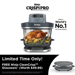 AS101 CRISPI PRO GLASS AIRFRYER | Free Ninja CleanCrisp Cookware Worth $49.99