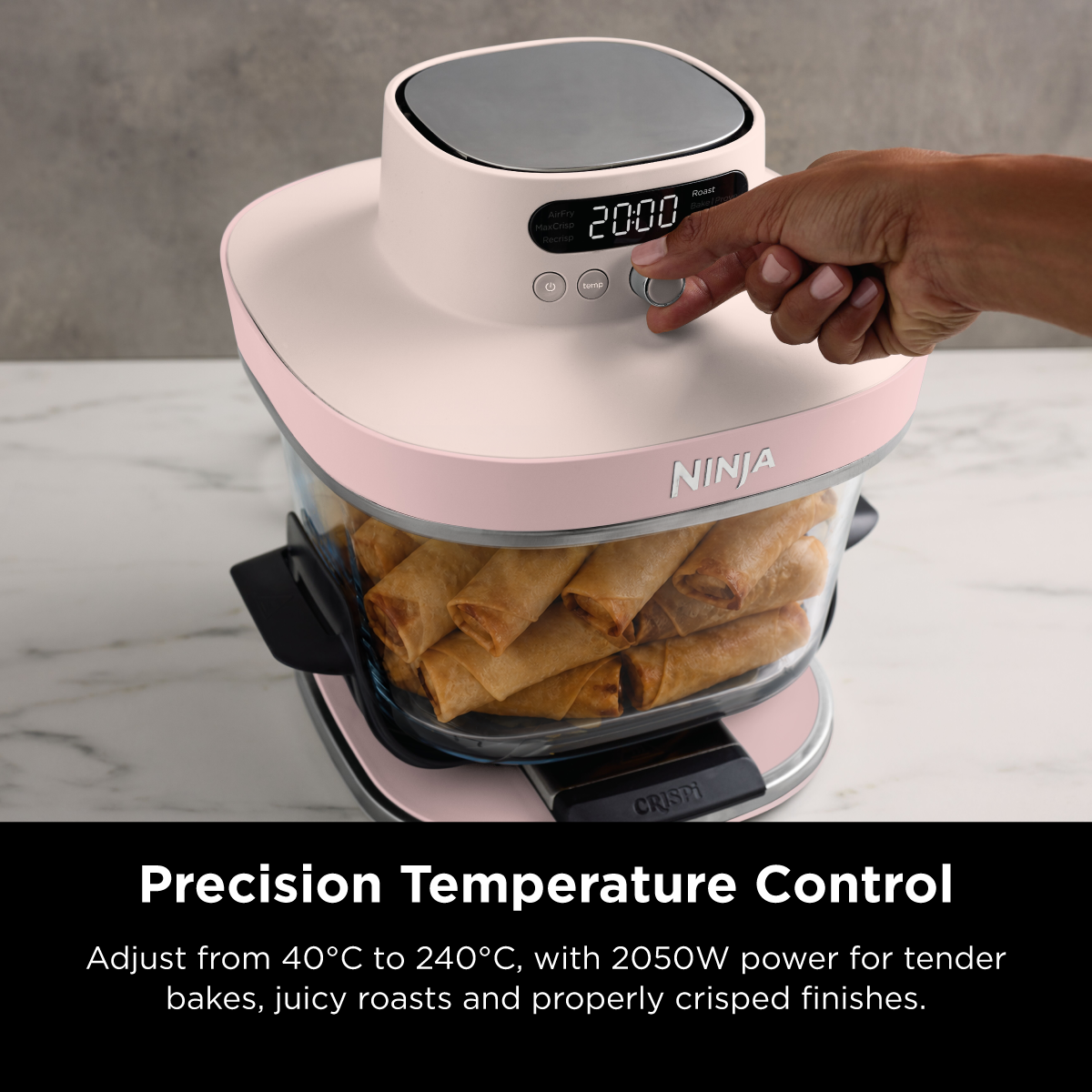 AS101 CRISPI PRO GLASS AIRFRYER | Free Ninja CleanCrisp Cookware Worth $49.99