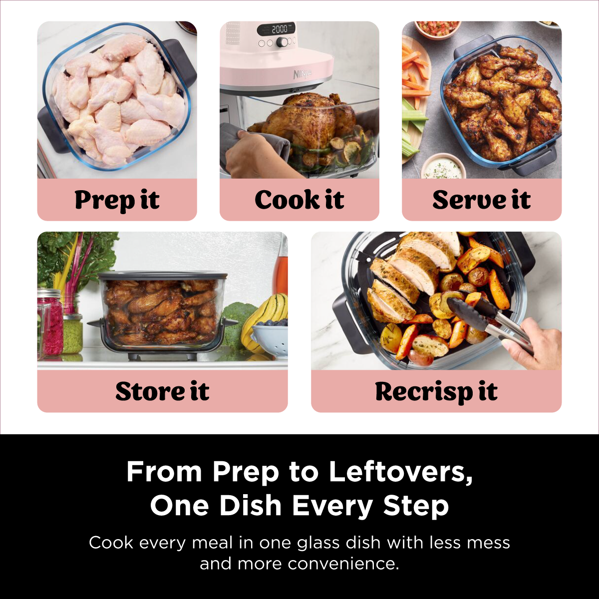 AS101 CRISPI PRO GLASS AIRFRYER | Free Ninja CleanCrisp Cookware Worth $49.99