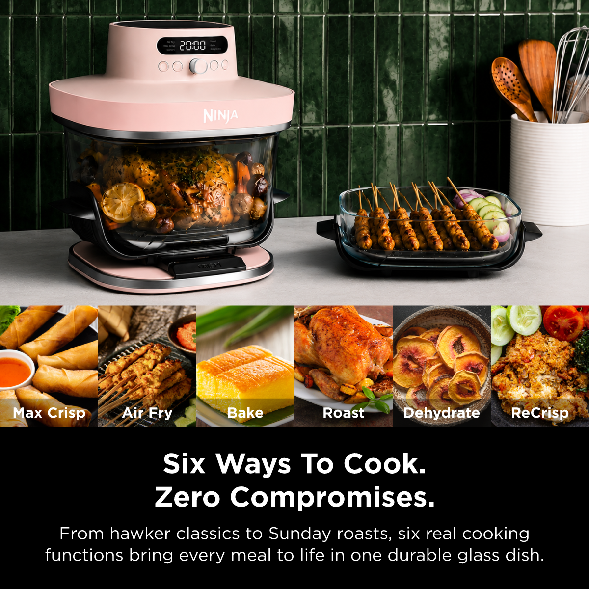 AS101 CRISPI PRO GLASS AIRFRYER | Free Ninja CleanCrisp Cookware Worth $49.99