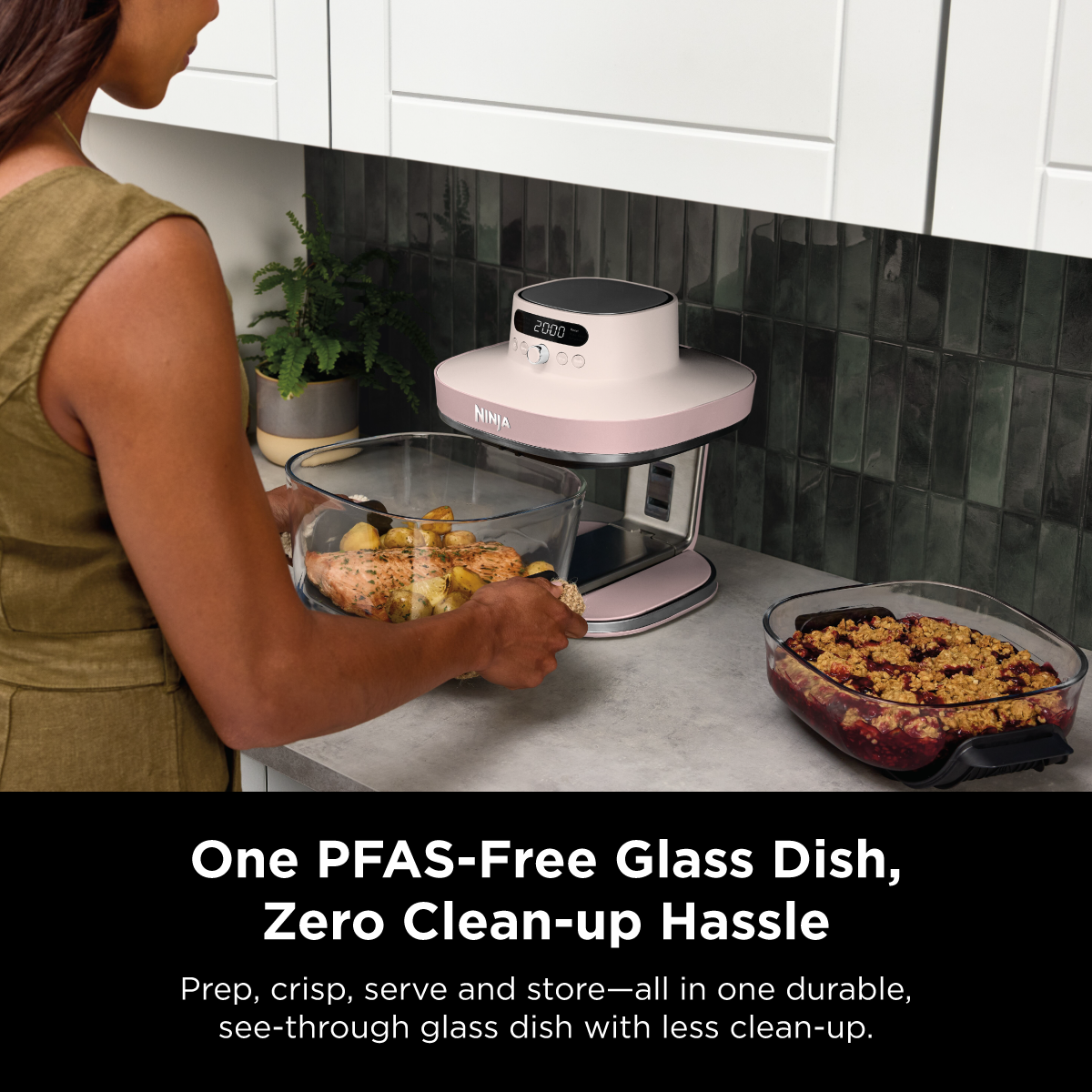 AS101 CRISPI PRO GLASS AIRFRYER | Free Ninja CleanCrisp Cookware Worth $49.99