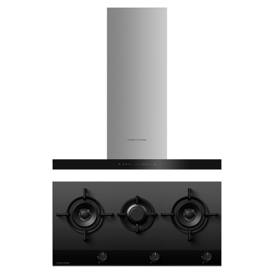 BUNDLE: GAS HOB & 90CM WALL CANOPY HOOD