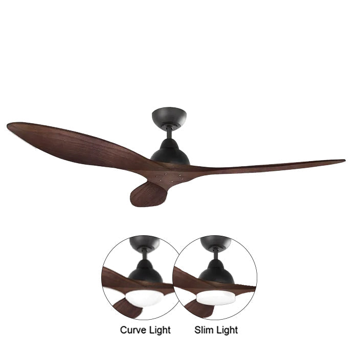 BOW 42/52-INCH DC CEILING FAN WITH OPTIONAL LIGHT