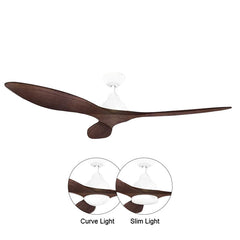 BOW 42/52-INCH DC CEILING FAN WITH OPTIONAL LIGHT