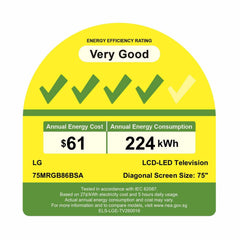 75MRGB86BSA 75" MINI RGB EVO 4K SMART TV / FREE XBOOM STAGE 301 SPEAKER REDEEM FROM LG