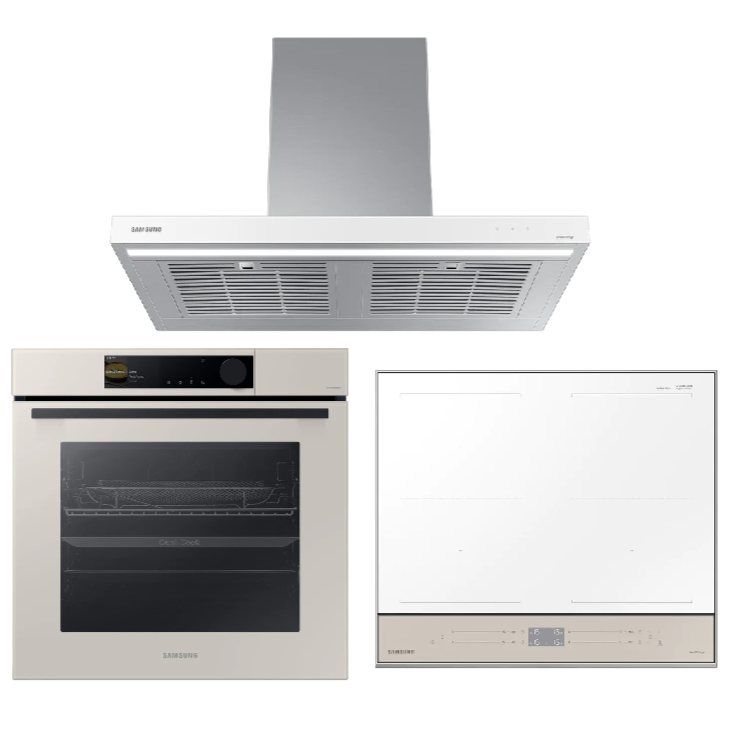 90CM WALL-MOUNT HOOD & 60CM BUILT-IN OVEN & 60CM 4-ZONE INDUCTION HOB | Free $600 Mooments Vouchers Redeem From Samsung